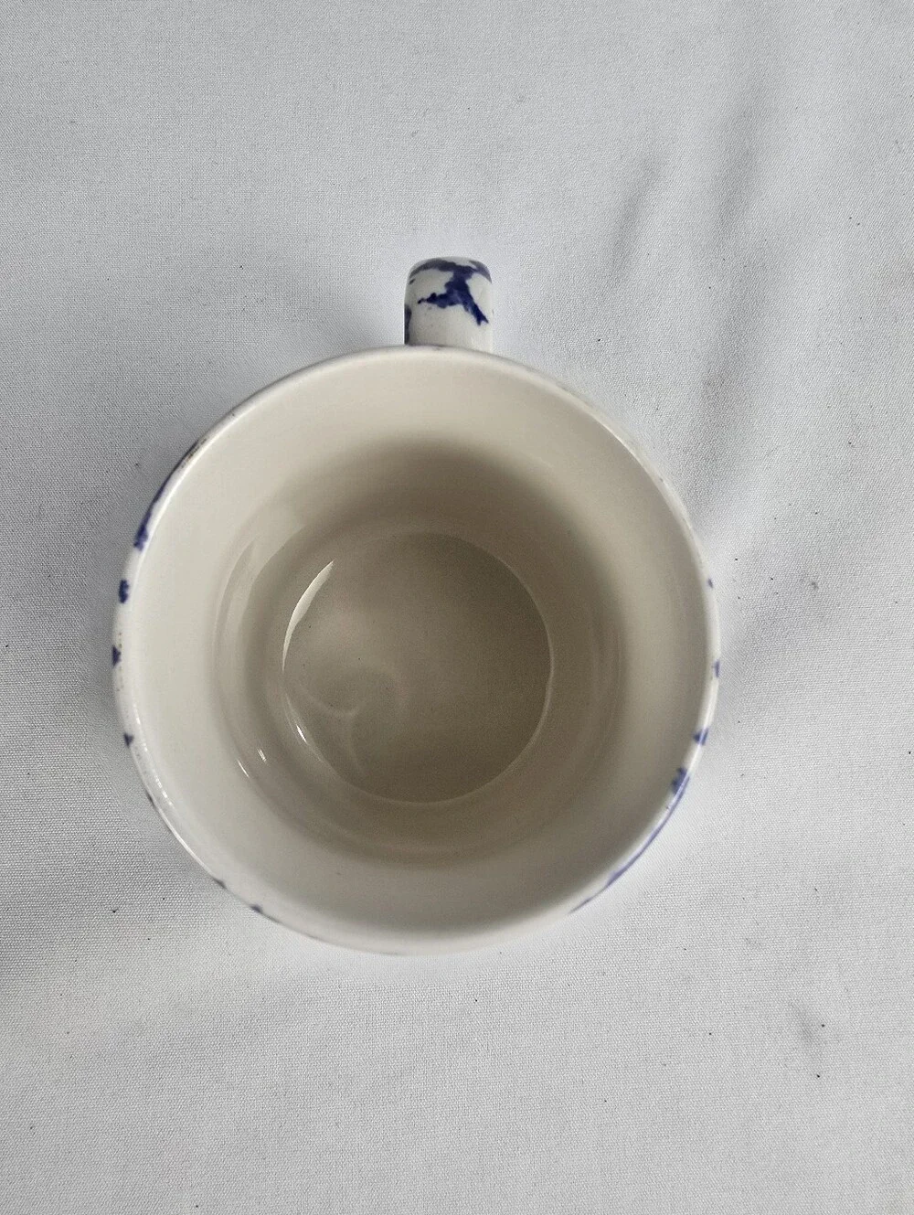 Vintage Spongeware Rabbit Bunny Coffee Mug Grandmacore Cottagecore